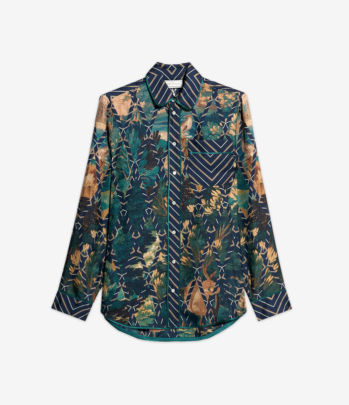 Pierre Louis Mascia ALOE Longsleeve Shirt Silk Multicolor ALOESCML10642SE513515101
