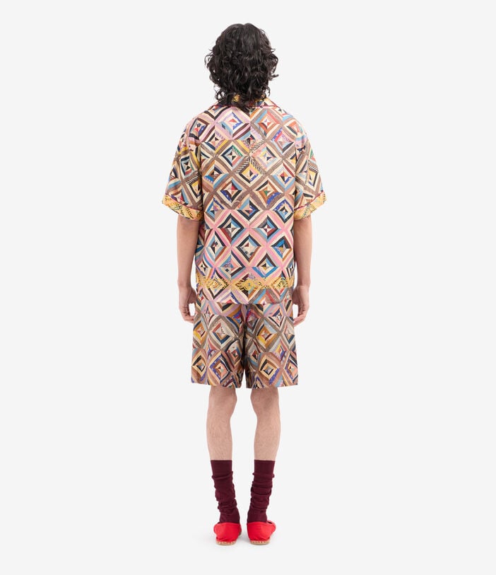 Pierre Louis Mascia ALOE Shortsleeve Shirt Silk MOSAICO ALOESCMC11927SE518126101