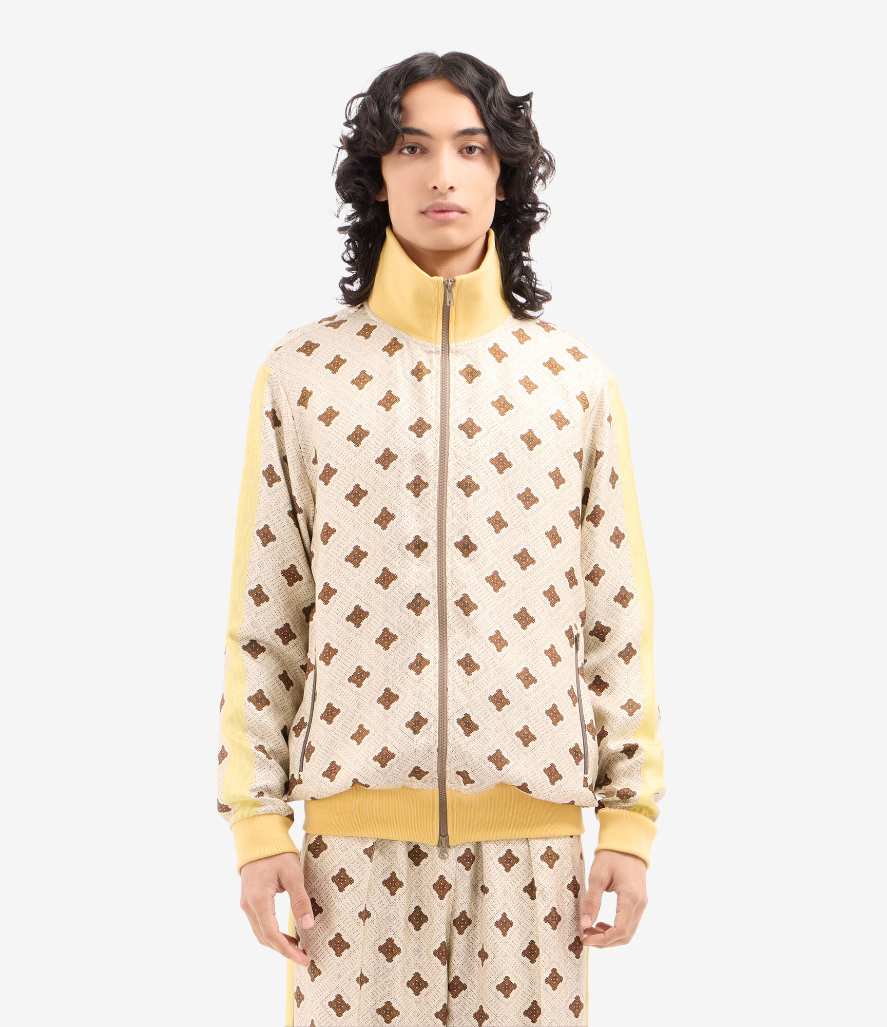 Pierre Louis Mascia イタリア製　シルク　ジャケット　メンズ FANCY Jacket Silk in OCRA | Pierre-Louis Mascia®