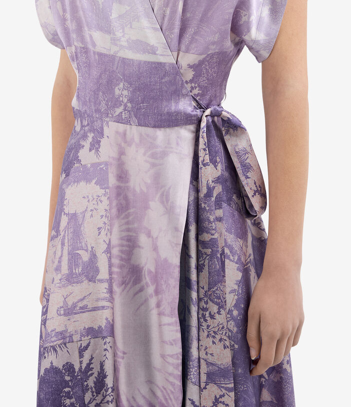 Pierre Louis Mascia ADANASTR Wrap Dress Silk LAVENDER ADANASTRSAB12153SE515000101