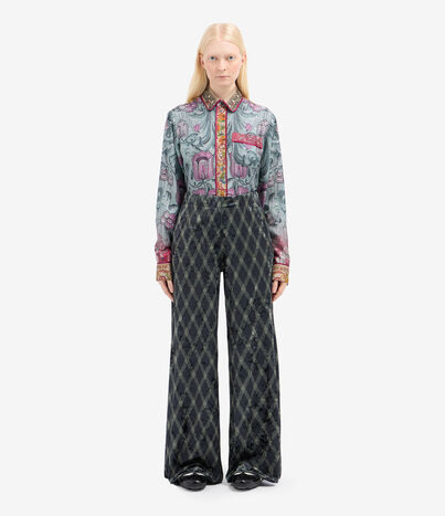 Pierre Louis Mascia RANADA Palazzo Trousers Polyester Multicolor RANADAPT12697PL144289101