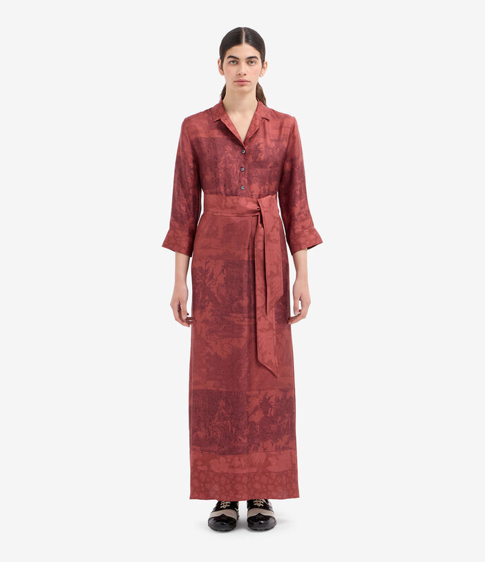 Pierre Louis Mascia ALOEGUM Shirt Dress Silk Pierre Louis Mascia ALOEGUM Shirt Dress Silk TERRACOTTA ALOEGUMSAB11899SE516037106
