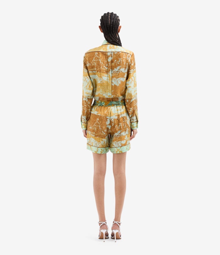 Pierre Louis Mascia ALOE Shorts Silk CARAMELLO ALOESPN12170SE518130103