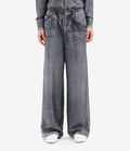Pierre Louis Mascia ALOE Trousers Silk Faux-Denim BLACK DENIM ALOESPT12566SE515240103