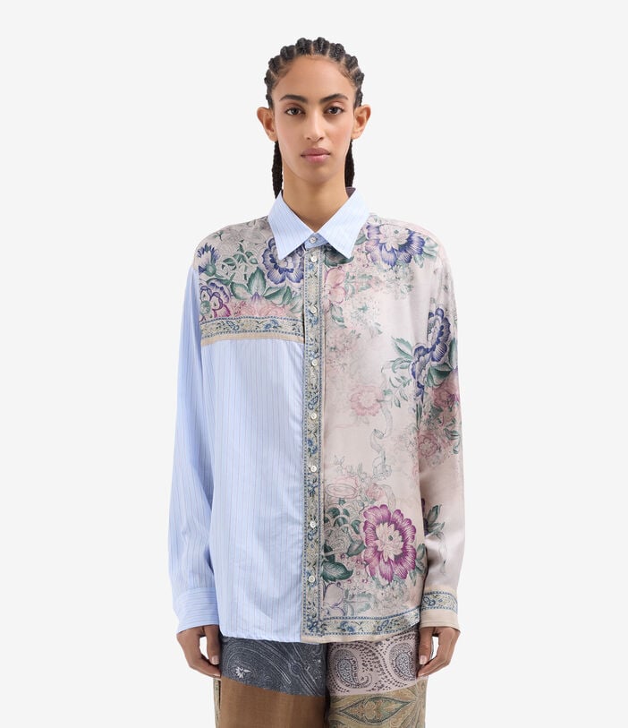 Pierre Louis Mascia ALOMHI Longsleeve Shirt Cotton Silk CENERE ROSATA ALOMHICML11873CO517862101