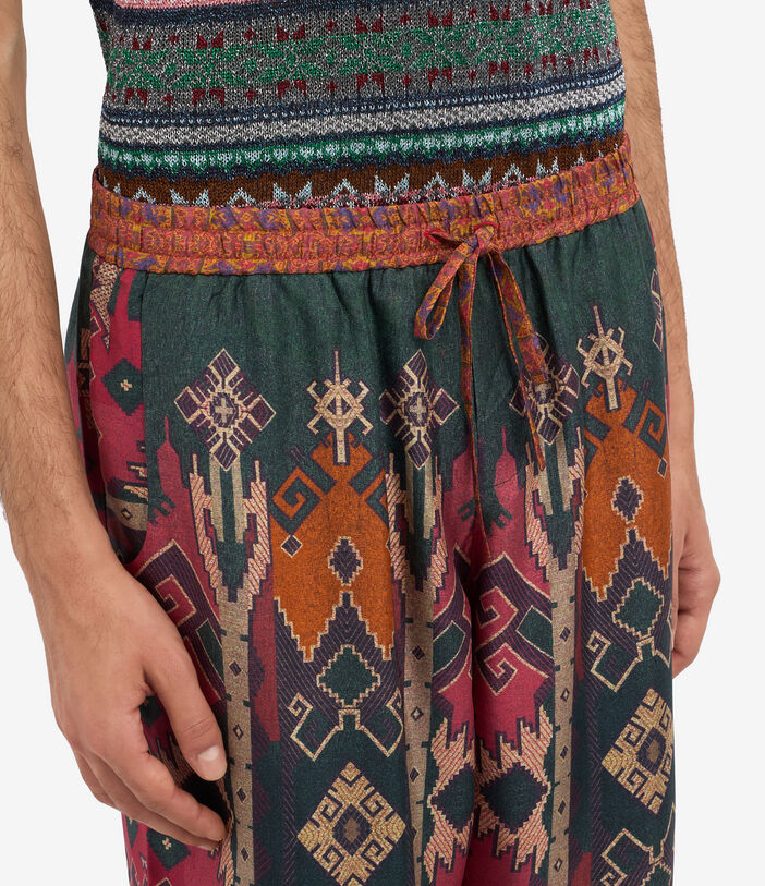 Pierre Louis Mascia ALOE Trousers Silk Multicolor ALOESPT10959SE513281101