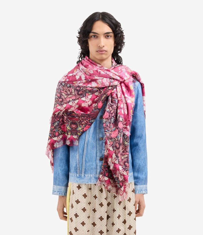 Pierre Louis Mascia ALOEUW Shawl Scarf Silk 135x195 ROSA DAMASCO ALOEUWSW135X195S4SE517306101