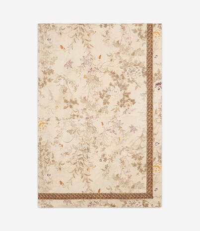 Pierre Louis Mascia CERBIATTOOTT Floral Tablecloth Cotton 130x195 CHAMPAGNE CERBIATTOOTTB130X195PACCO512840101