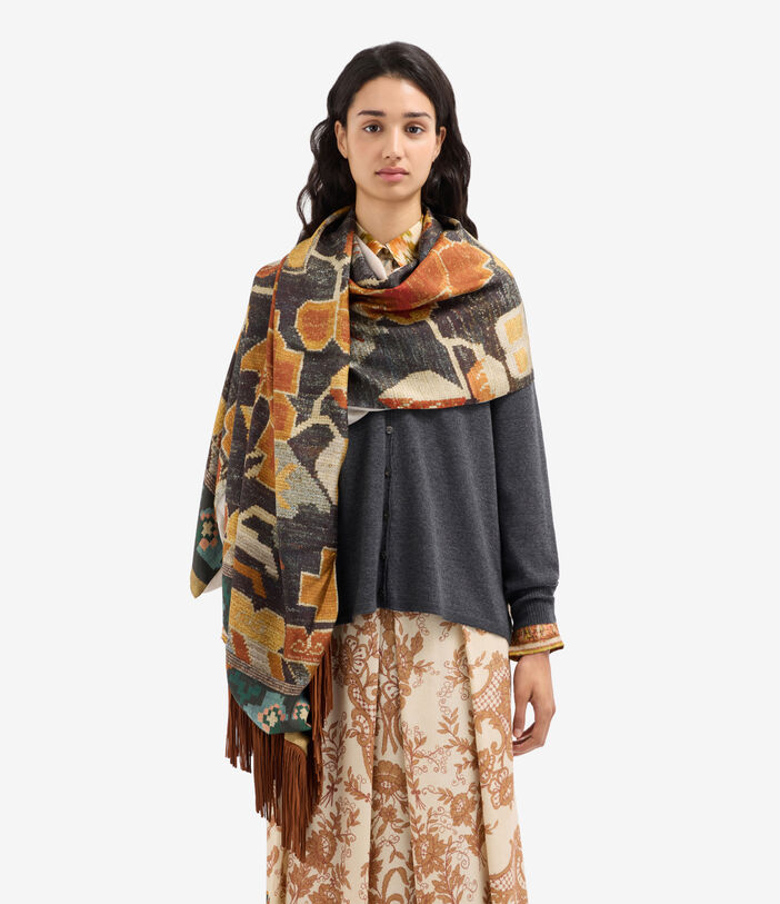 Pierre Louis Mascia ALOEWON Scarf Silk Cashmere 65x190 TRAMA NOTTURNO ALOEWON065X190DLSE518913103