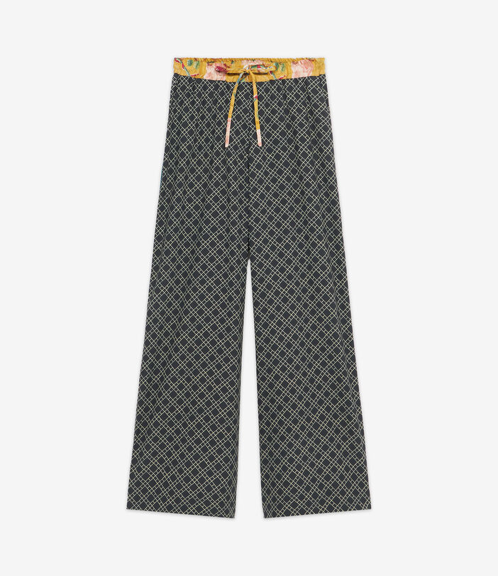 Pierre Louis Mascia ADANASTR Palazzo Trousers Silk Multicolor ADANASTRSVPT11094SE122471101