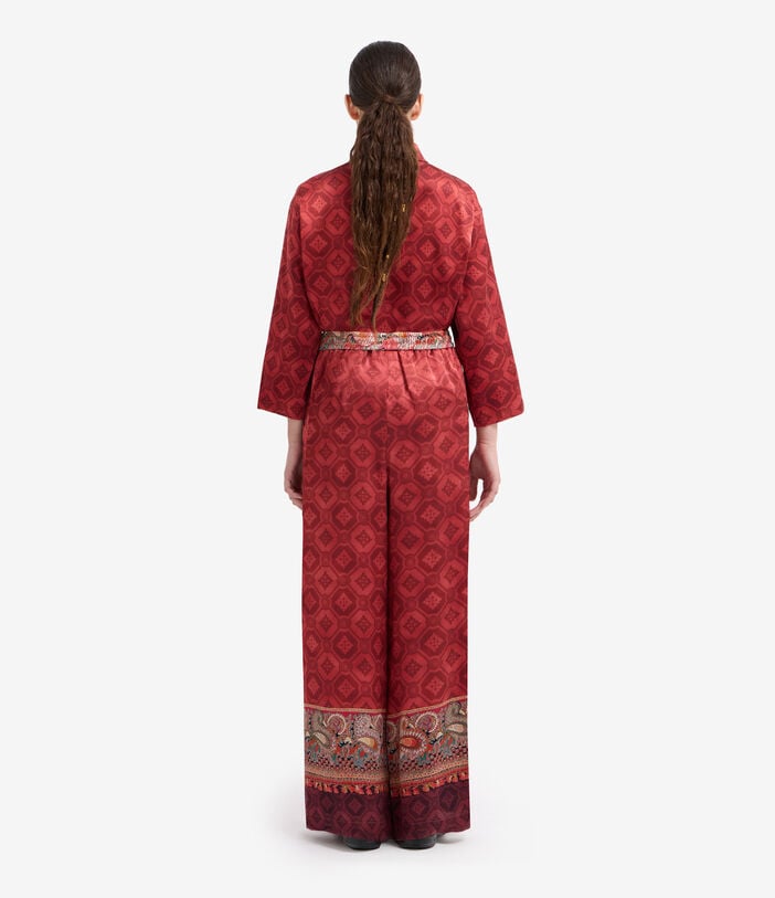 Pierre Louis Mascia MUTKA Palazzo Trousers Silk Pierre Louis Mascia MUTKA Palazzo Trousers Silk GRANATO MUTKASPT11094SE516405101