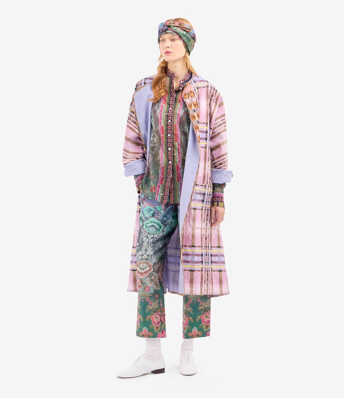 Pierre Louis Mascia RICORDO Kimono Cotton GEOMETRIE DI LAVANDA RICORDO2SKM12254CO518166101