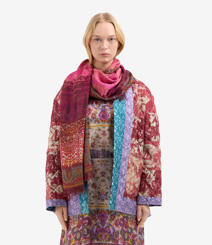 Pierre Louis Mascia ALOEUW Shawl Scarf Silk 135x195 FUCHSIA ALOEUWSW135X195S4SE51432410118