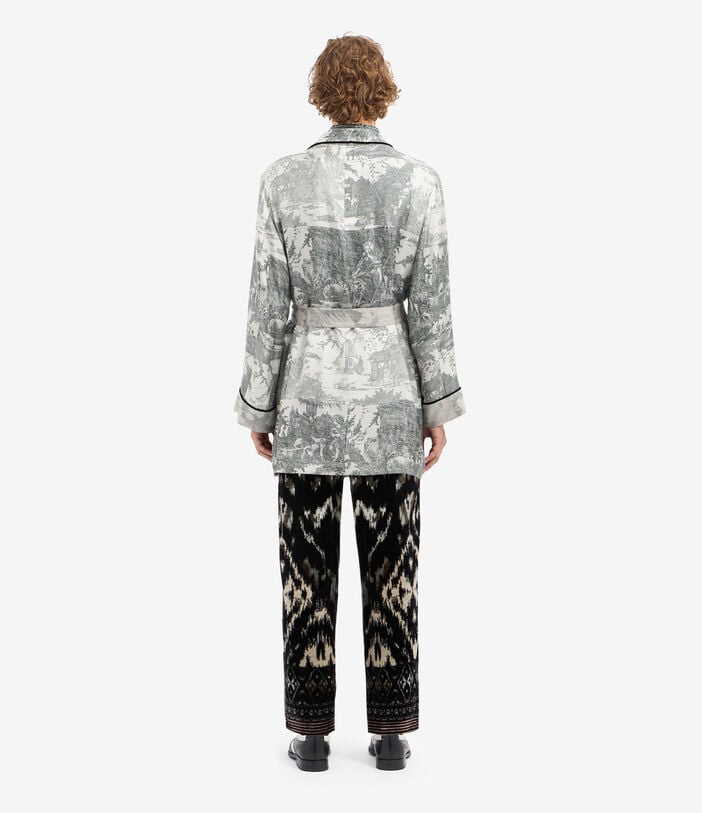 Pierre Louis Mascia ALOEGUM Dressing Gown Silk Pierre Louis Mascia ALOEGUM Dressing Gown Silk Multicolor ALOEGUMSVT10010L92SE516072103