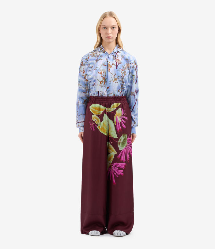 Pierre Louis Mascia ALOEGOTS Palazzo Trousers Silk Multicolor ALOEGOTSSPT11903SE514666101