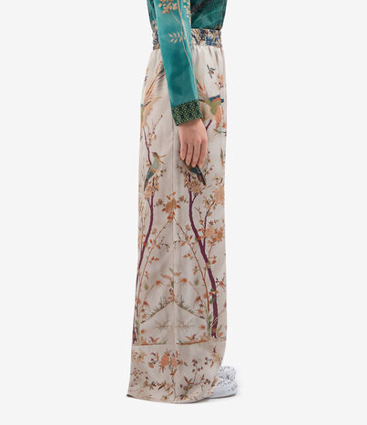 Pierre Louis Mascia ALOE Palazzo Trousers Silk ECRU ALOESPT12450SE515543101