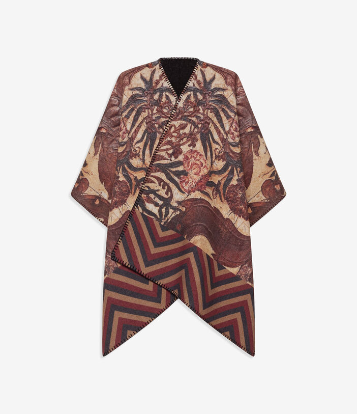 Pierre Louis Mascia PANCAKE Poncho Cape Wool Multicolor PANCAKESGAPH006WO516618101