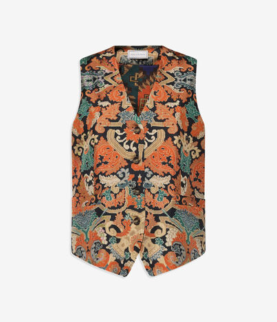 Pierre Louis Mascia CIADOX Gilet Silk Multicolor CIADOXGL12535SE516623101