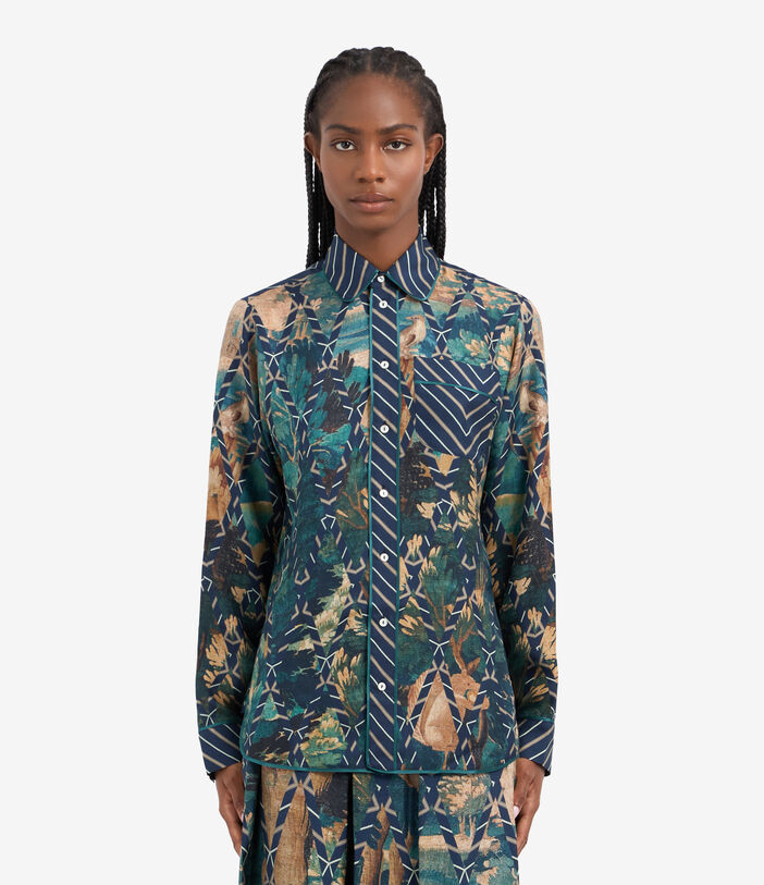 Pierre Louis Mascia ALOE Longsleeve Shirt Silk Multicolor ALOESCML10642SE513515101