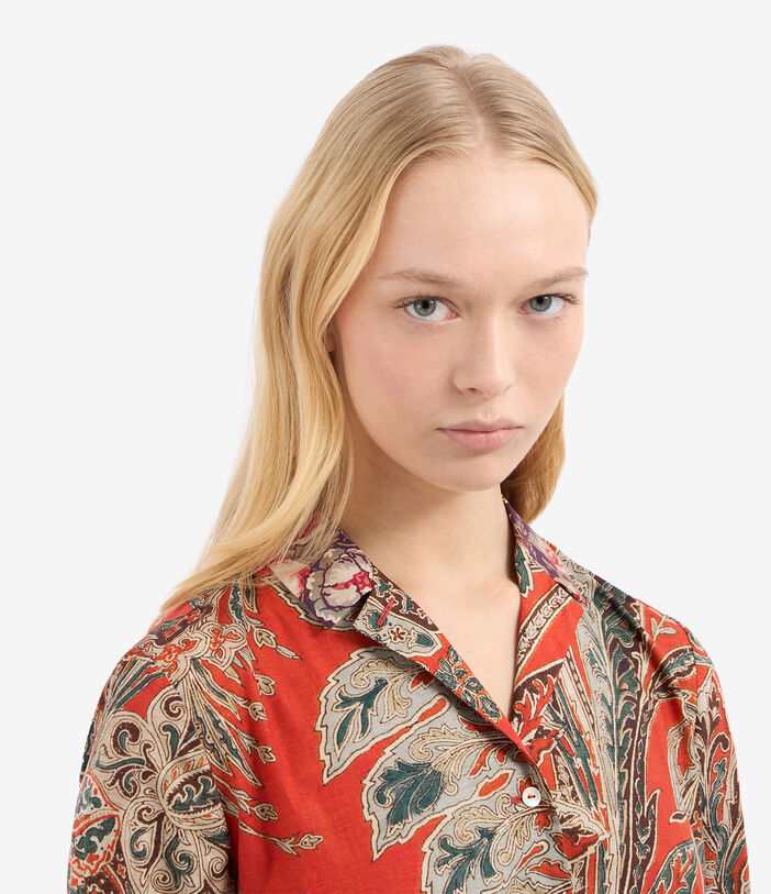 Pierre Louis Mascia DIOMEDE Shirt Dress Cotton SPICE RED DIOMEDESAB11899CO514890101