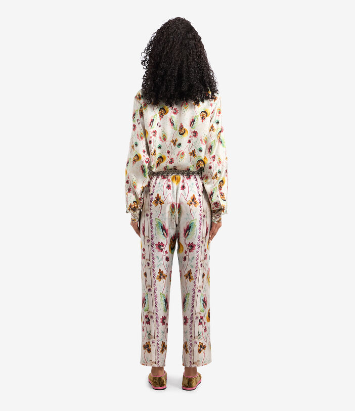 Pierre Louis Mascia ALOE Trousers Silk Multicolor ALOESPT10959SE511960101