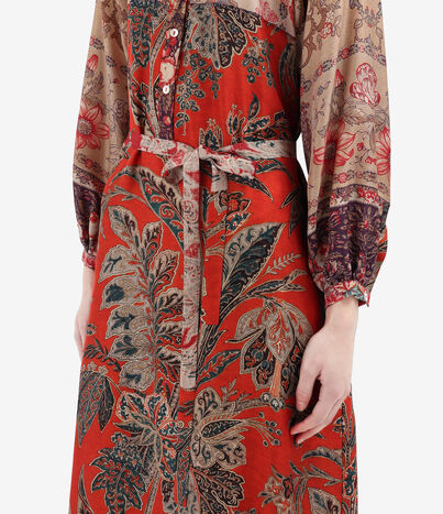 Pierre Louis Mascia ALOE Dress Silk SPICE RED ALOESAB11524SE514876101
