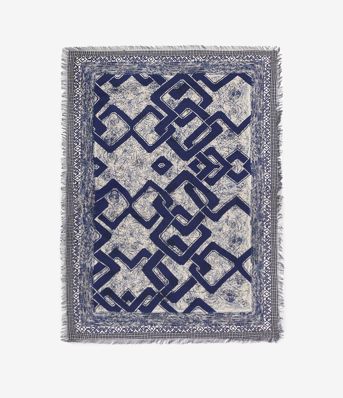 Pierre Louis Mascia ALOEUW Shawl Scarf Silk 135x195 NAVY ALOEUWSW135X195S4SE51447710118