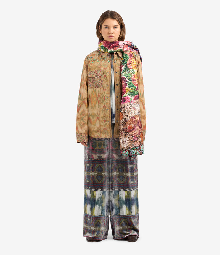 Pierre Louis Mascia KANPUR Palazzo Trousers Viscose Silk Multicolor KANPURSVPT11665VI513546101