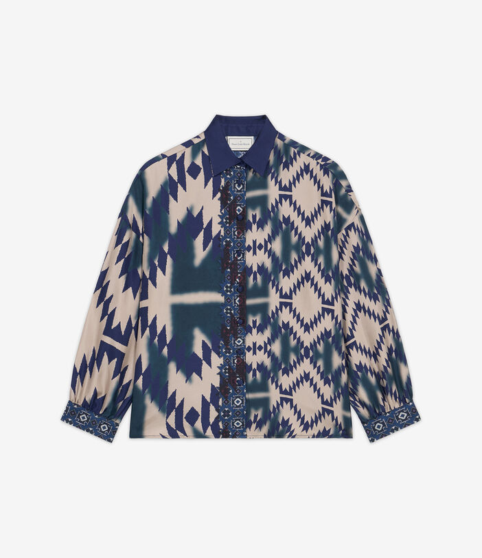 Pierre Louis Mascia CIALDA Longsleeve Shirt Silk Multicolor CIALDASCML12049SE513520101