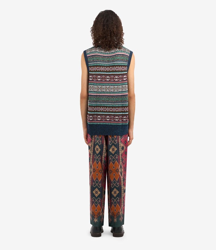 Pierre Louis Mascia TRICOT Gilet Acetate Multicolor TRICOTGLPLP326AC3BLU