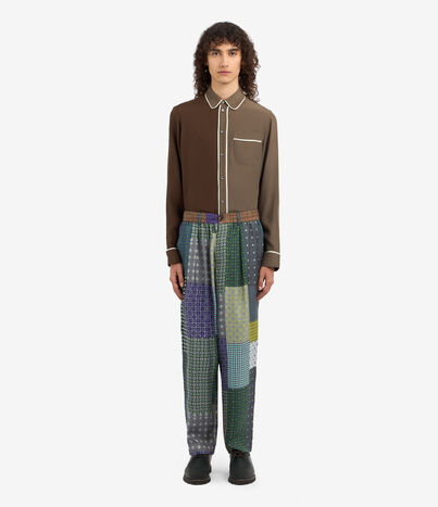 Pierre Louis Mascia FANCY Trousers Silk Multicolor FANCY2SPT10955SE140129101