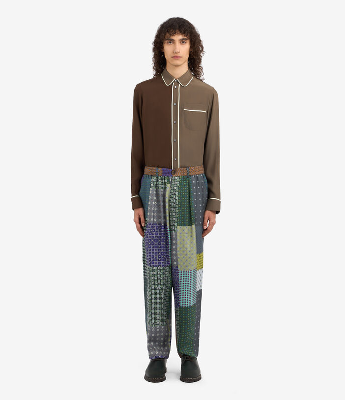 Pierre Louis Mascia FANCY Trousers Silk Multicolor FANCY2SPT10955SE140129101