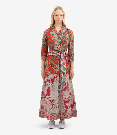 Pierre Louis Mascia DIOMEDE Shirt Dress Cotton SPICE RED DIOMEDESAB11899CO514890101