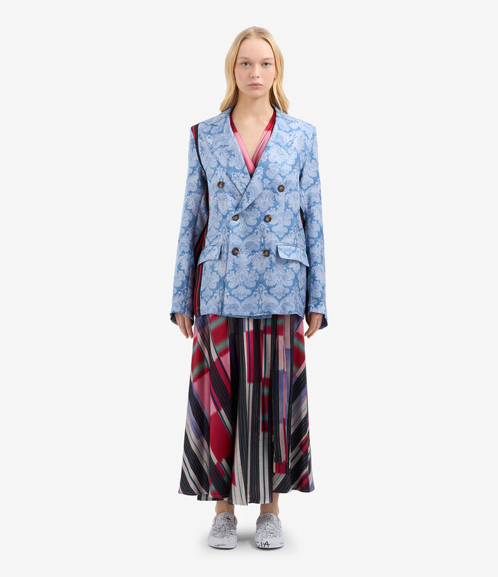 Pierre Louis Mascia FANCY Jacket Silk DAMASK SKY FANCYGC12167SE514790101