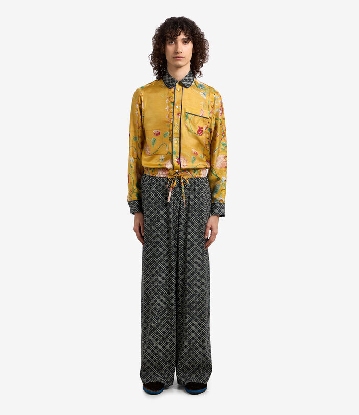 Pierre Louis Mascia ADANASTR Palazzo Trousers Silk Multicolor ADANASTRSVPT11094SE122471101