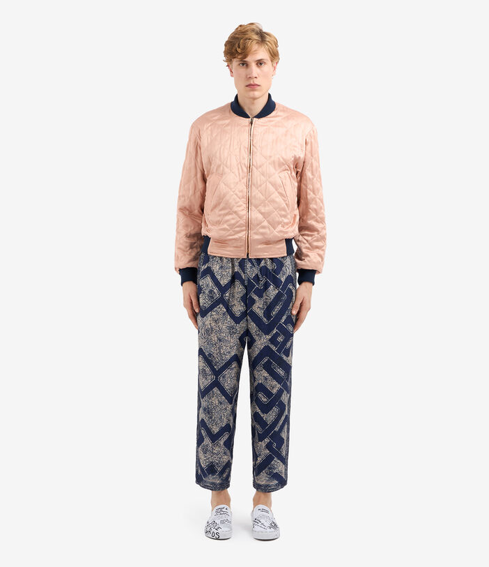 Pierre Louis Mascia ALOADAZ Bomber Jacket Silk ECRU - BLUSH PINK ALOADAZBM11172SE514932101