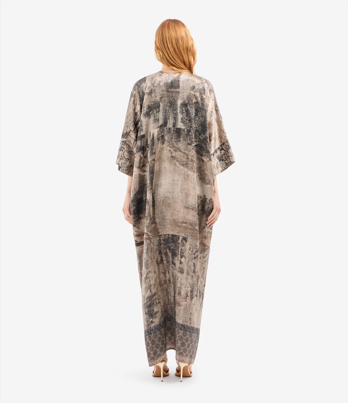 Pierre Louis Mascia MUTKA Kaftan Dress Silk LITOGRAFIA FUMÉ MUTKASAB12658SE518028101