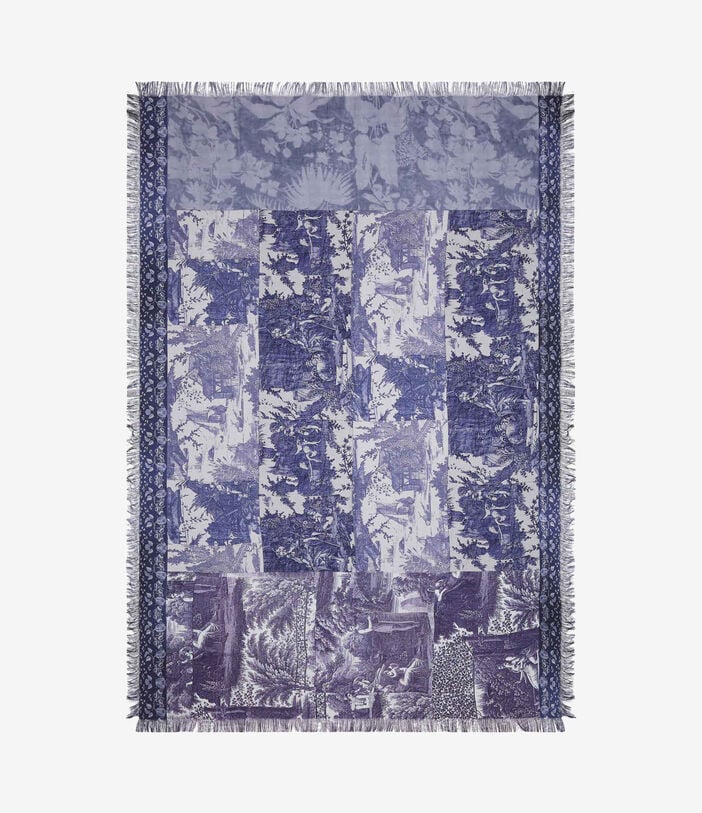 Pierre Louis Mascia ALOEUW Shawl Scarf Silk 135x195 INDACO ALOEUWSW135X195S4SE514452105