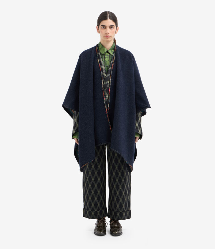 Pierre Louis Mascia PANCAKE Poncho Cape Wool Multicolor PANCAKESGAPH006WO516619101