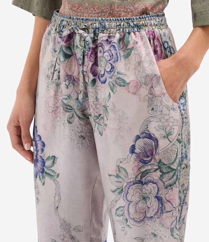 Pierre Louis Mascia ALOE Trousers Silk CENERE ROSATA ALOESPT10959SE517913101