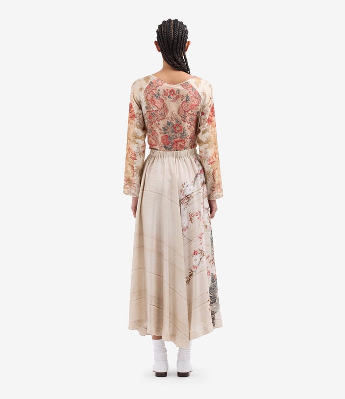 Pierre Louis Mascia ALOE A-line Skirt Silk GIARDINO GIAPPONESE ALOESGO12799SE518189101