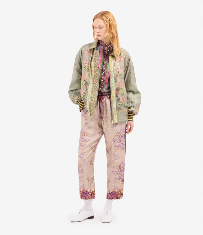 Pierre Louis Mascia ALOE Trousers Silk MALVA ALOESPT10959SE517905101