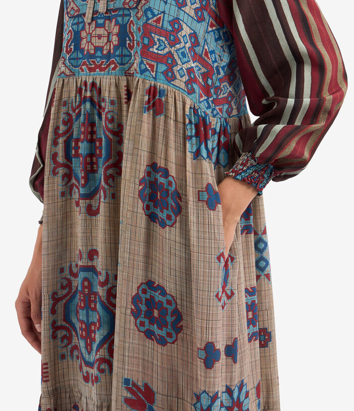 Pierre Louis Mascia BRULE Shirt Dress Silk Multicolor BRULESAB12182SE513335101