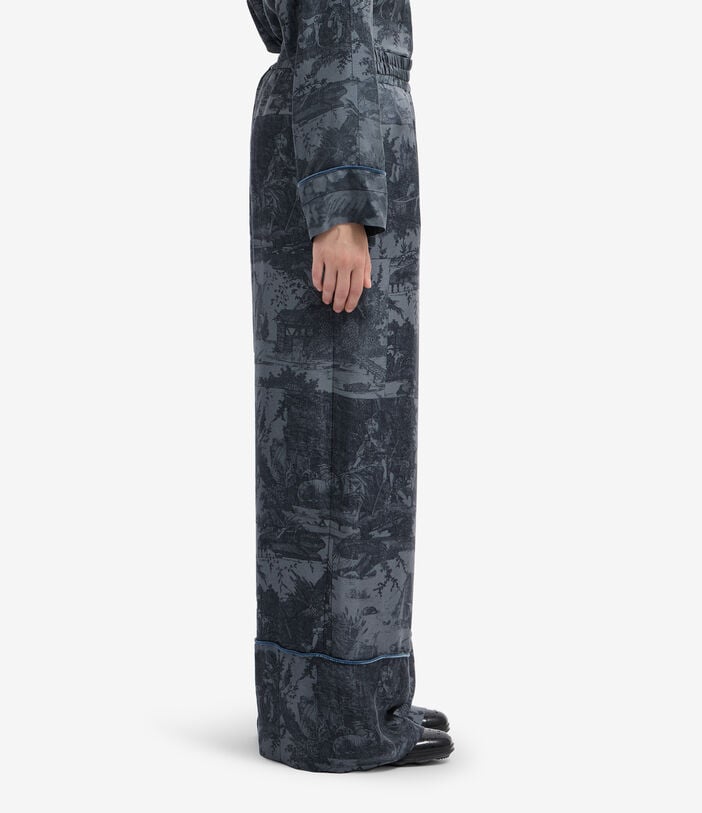 Pierre Louis Mascia ALOEGUM Palazzo Trousers Silk Pierre Louis Mascia ALOEGUM Palazzo Trousers Silk ARDESIA ALOEGUMSPT12609SE516070104