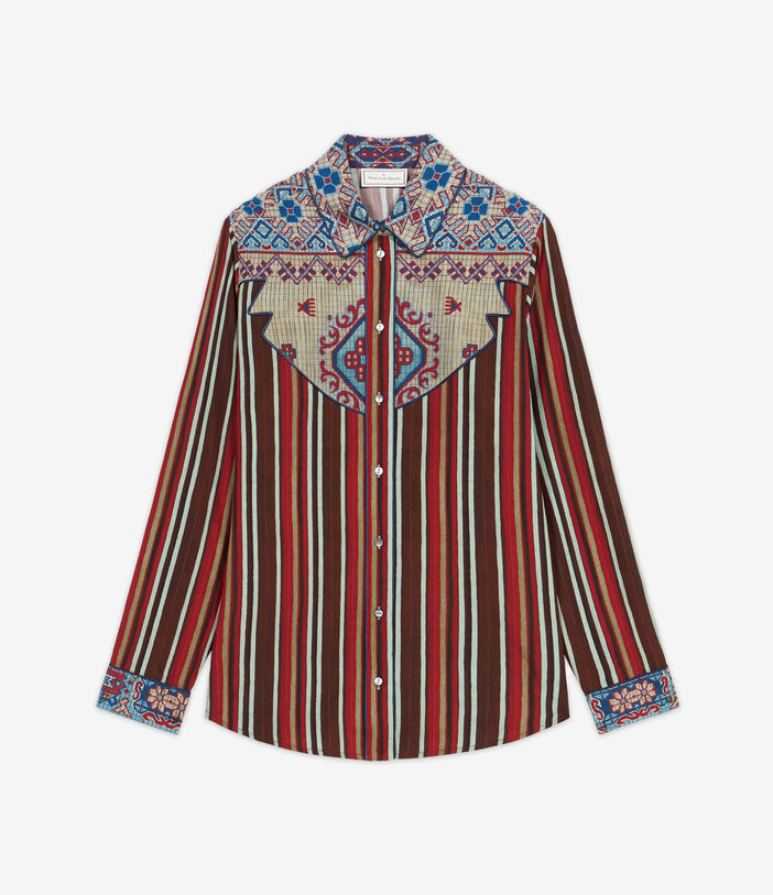Pierre Louis Mascia TESLABIO Longsleeve Shirt Cotton Multicolor TESLABIOSCML12317CO513218101
