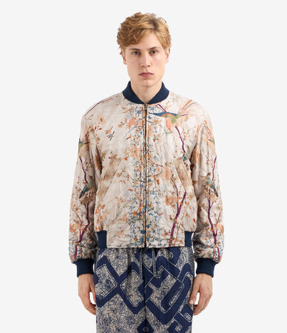 Pierre Louis Mascia ALOADAZ Bomber Jacket Silk ECRU - BLUSH PINK ALOADAZBM11172SE514932101