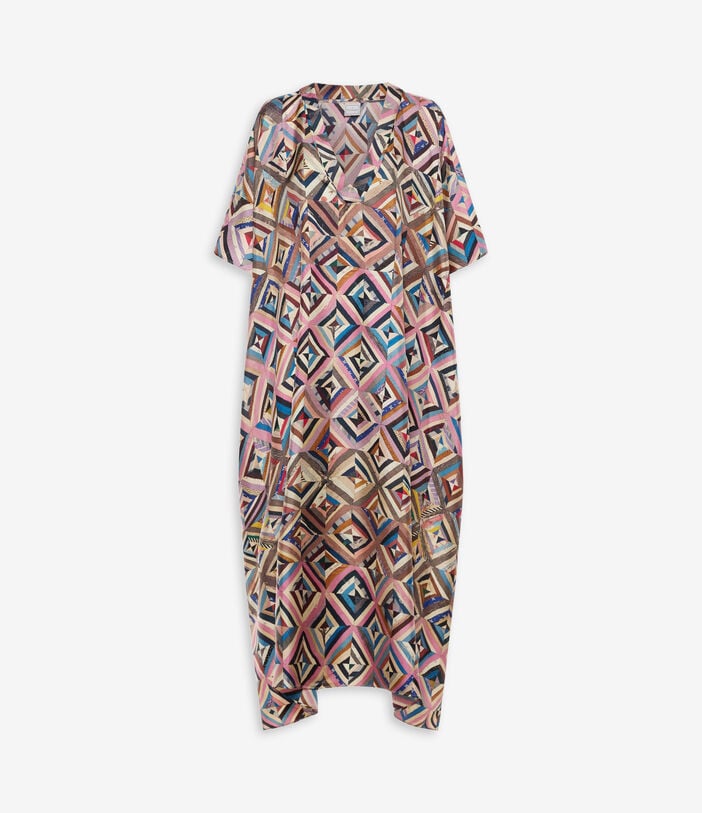 Pierre Louis Mascia ALOE Kaftan Coat Silk MOSAICO ALOESKL10062L200SE147007101