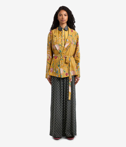 Pierre Louis Mascia ADANASTR Palazzo Trousers Silk Multicolor ADANASTRSVPT11094SE122471101