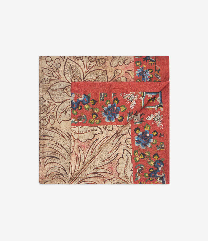 Pierre Louis Mascia CERBIATTOOTT Floral Table Napkin Cotton 50x50 TERRACOTTA CERBIATTOOTTB050X050PACCO513166101