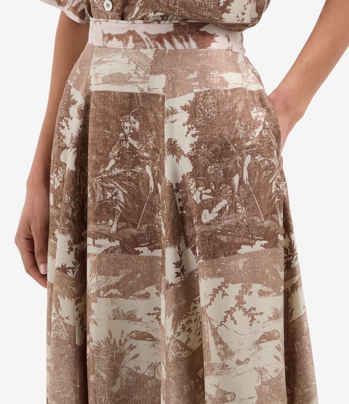 Pierre Louis Mascia ALOE A-line Skirt Silk TERRA CIPRIATA ALOESGO12353SE518136104